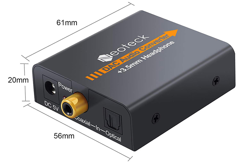 Neoteck DAC Audio - Convertisseur Numérique vers Analogique Convertisseur Audio Coaxial