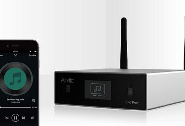 Arylic Récepteur Audio WiFi et Bluetooth 5.0, préamplificateur aptX HD avec ESS Sabre Dac AKM ADC Multiroom
