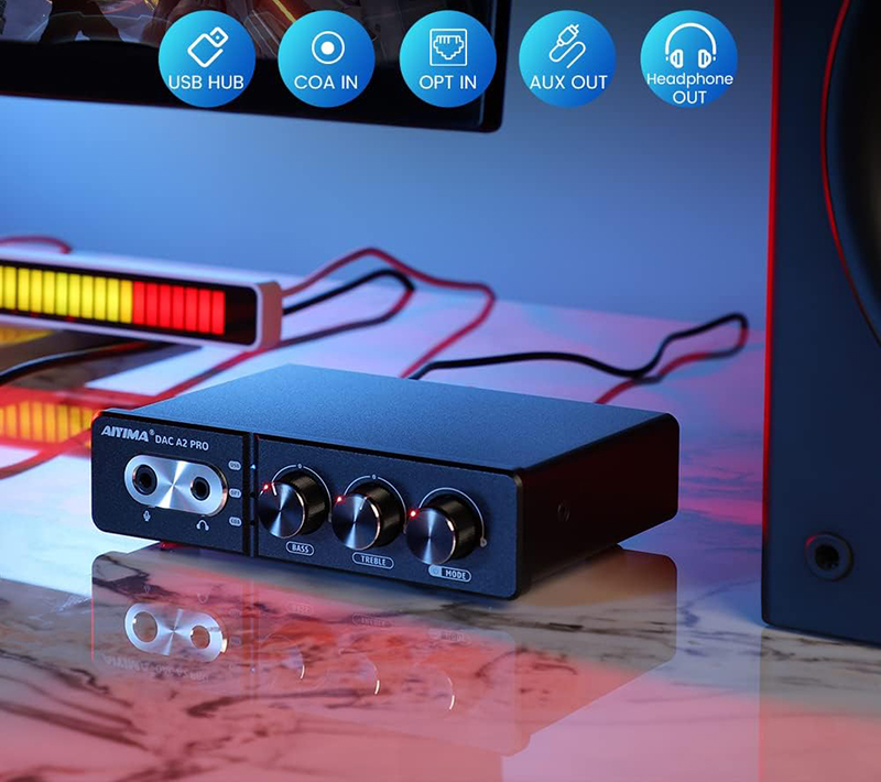 avis DAC Amplificateur de casque AIYIMA dac Audio DAC-A2 PRO USB Gaming Hub U
