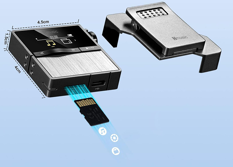 test et avis Lecteur MP3 HiFi avec Clip, Bluetooth et Audio Sans Perte