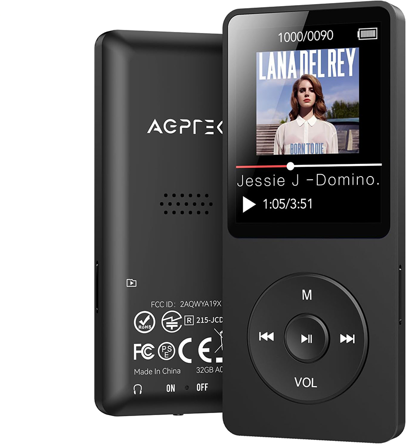 Avant AGPTEK MP3 32Go Bluetooth 5.3 L'Excellence de la Connectivité Sans Filac