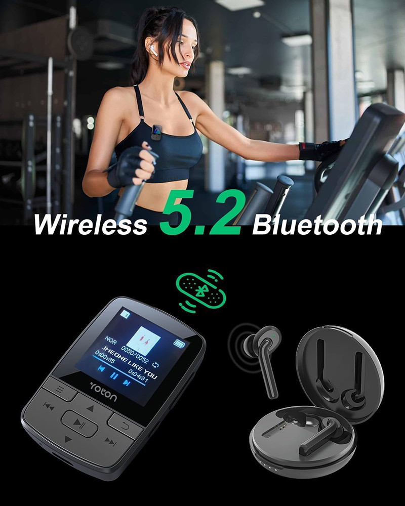 Detail - Test YOTON Lecteur MP3 Bluetooth 5.2 64Go avec Clip le lecteur MP3 ultra-léger qui redéfinit la mobilité musicale