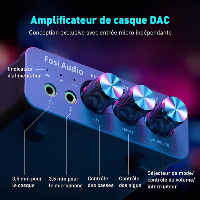 Details Test Complet Fosi Audio K5 Pro Le DAC Gaming qui Surprend les Audiophiles
