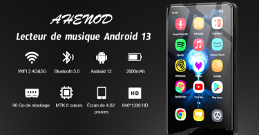 AHENOD Lecteur MP3 96 Go avec Bluetooth et WiFi - Test Complet et Avis 2025