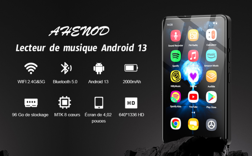 AHENOD Lecteur MP3 96 Go avec Bluetooth et WiFi - Test Complet et Avis 2025