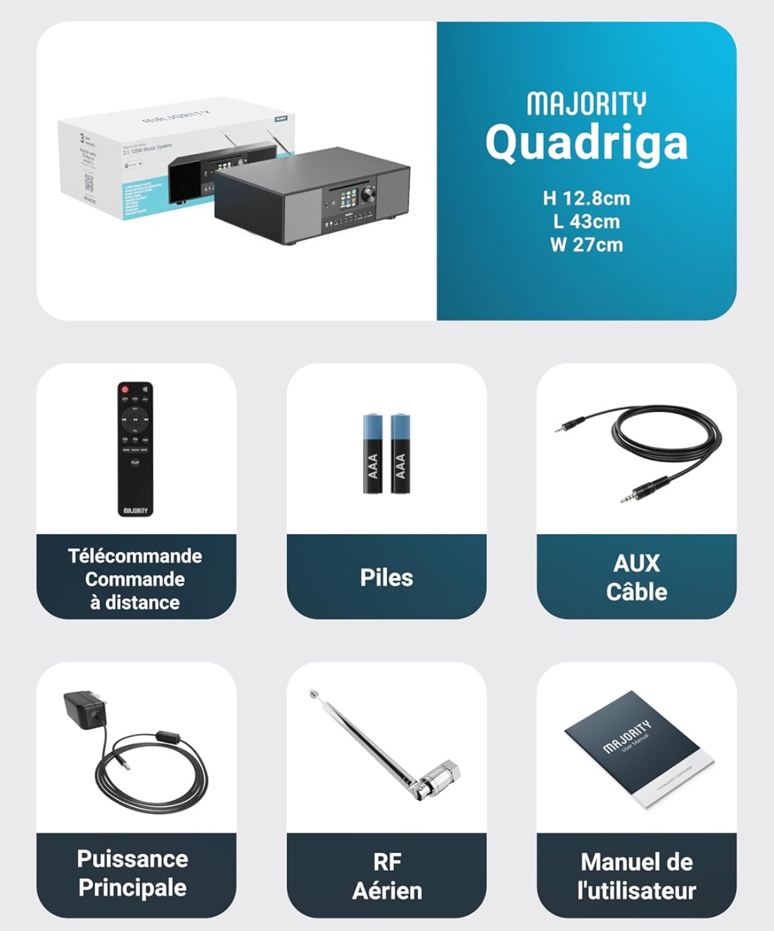 Avis sur la Radio DAB Majority Quadriga