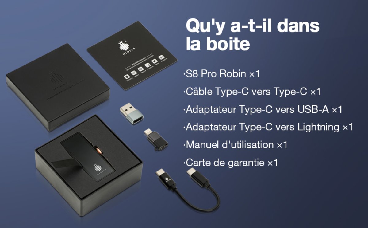 Avis sur le DAC Amplificateur de Casque HIDIZS S8 Pro Robin