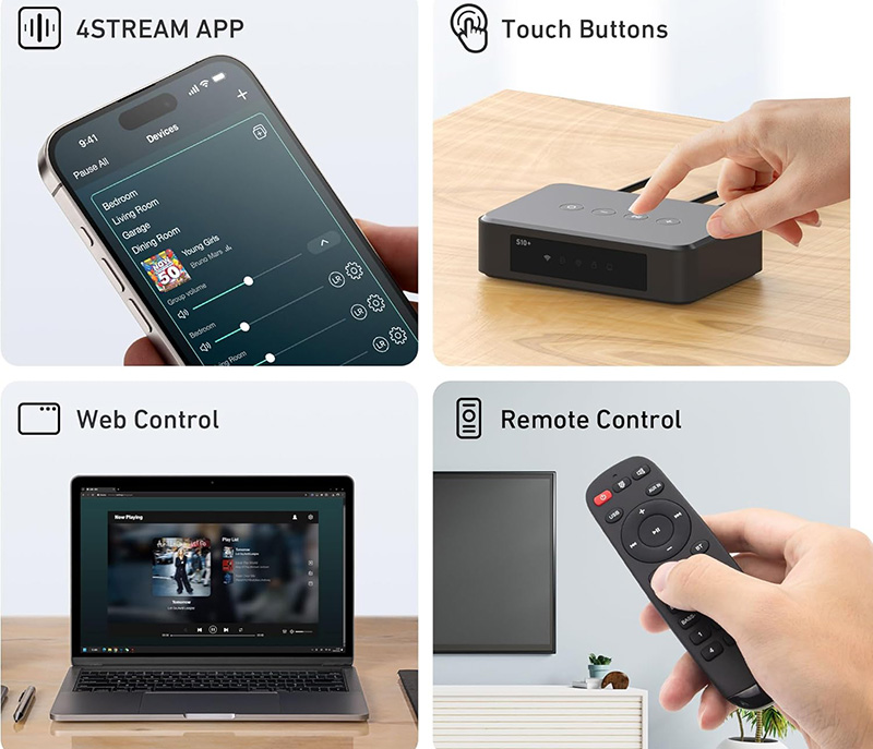 Details Vue de face Test Arylic S10+ Le Récepteur Audio WiFi qui Révolutionne votre Chaîne Hi-Fi