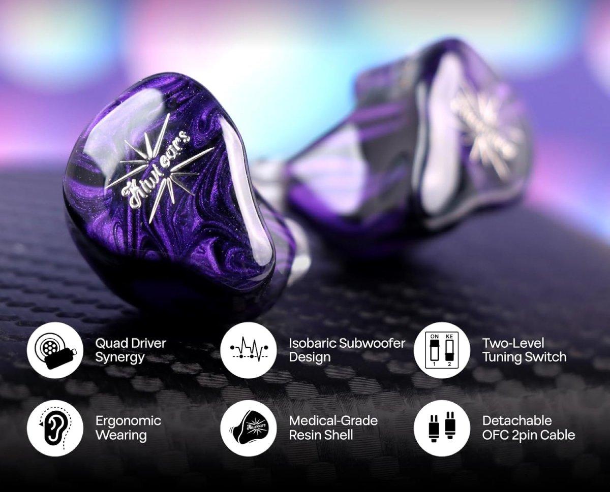 MON Test du Casque Kiwi Ears Quartet 2DD+2BA - Les switches d'accordage Quatre personnalités sonores