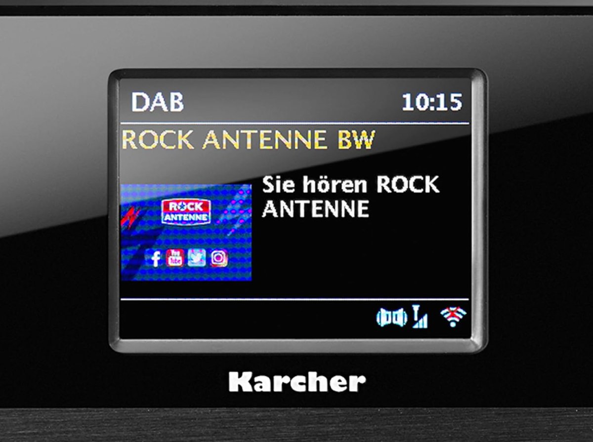 Test COMPLET de la Radio Karcher DAB 9000CDi Radio Internet avec Lecteur CD - vue détaillée