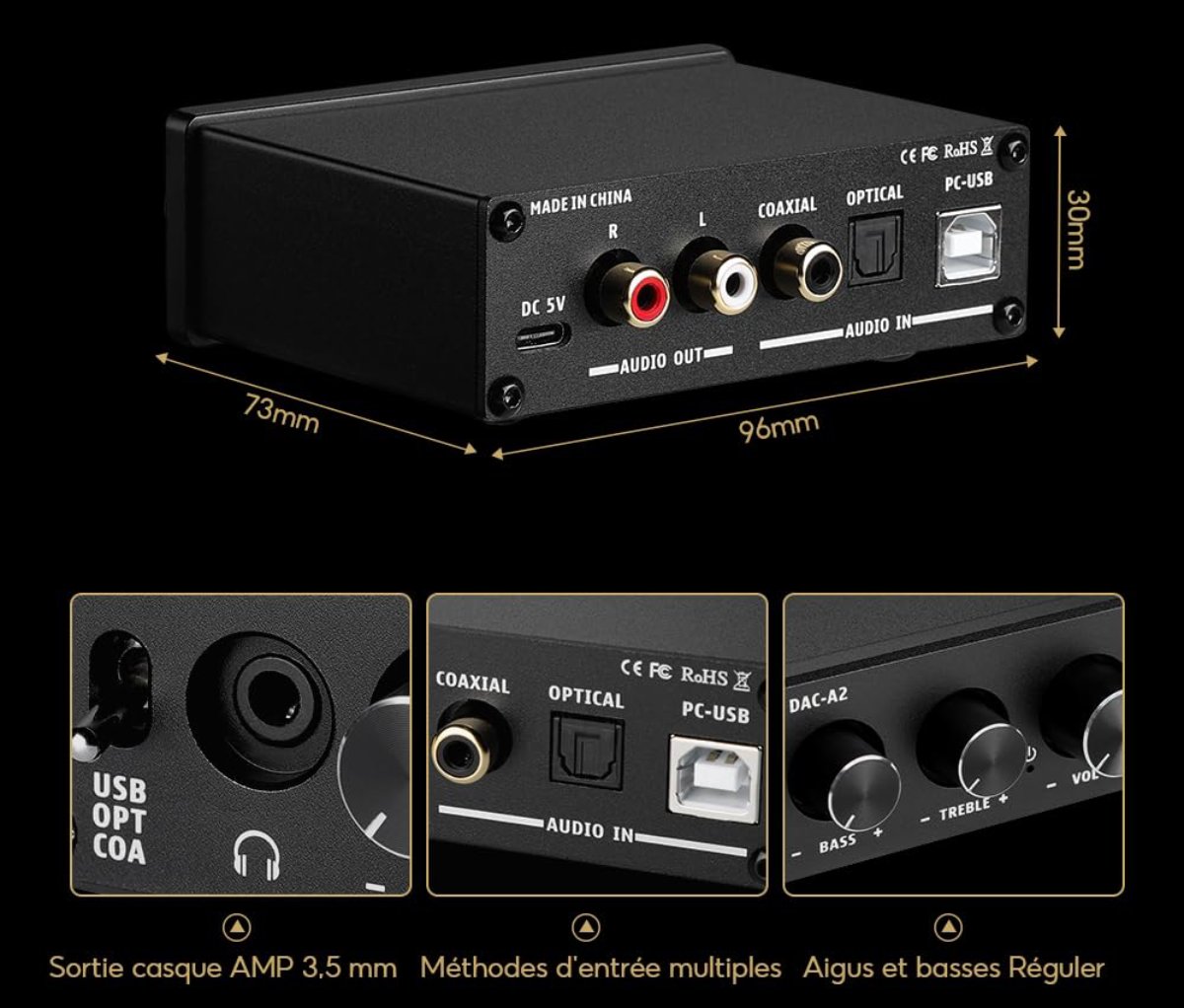 Test Complet du DAC Amplificateur de Casque AIYIMA DAC A2 - Design et Construction