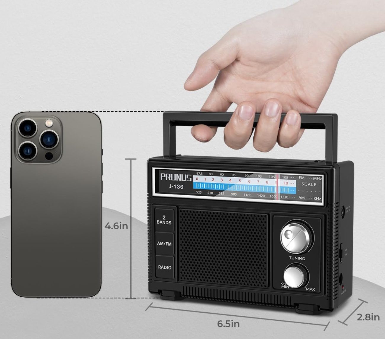 Avis sur la Radio FM Portable Rétro PRUNUS J-136