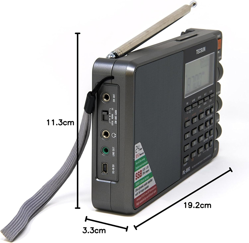 Dimensions Radio Portable Tecsun PL-880 Test Complet et Avis Détaillé !
