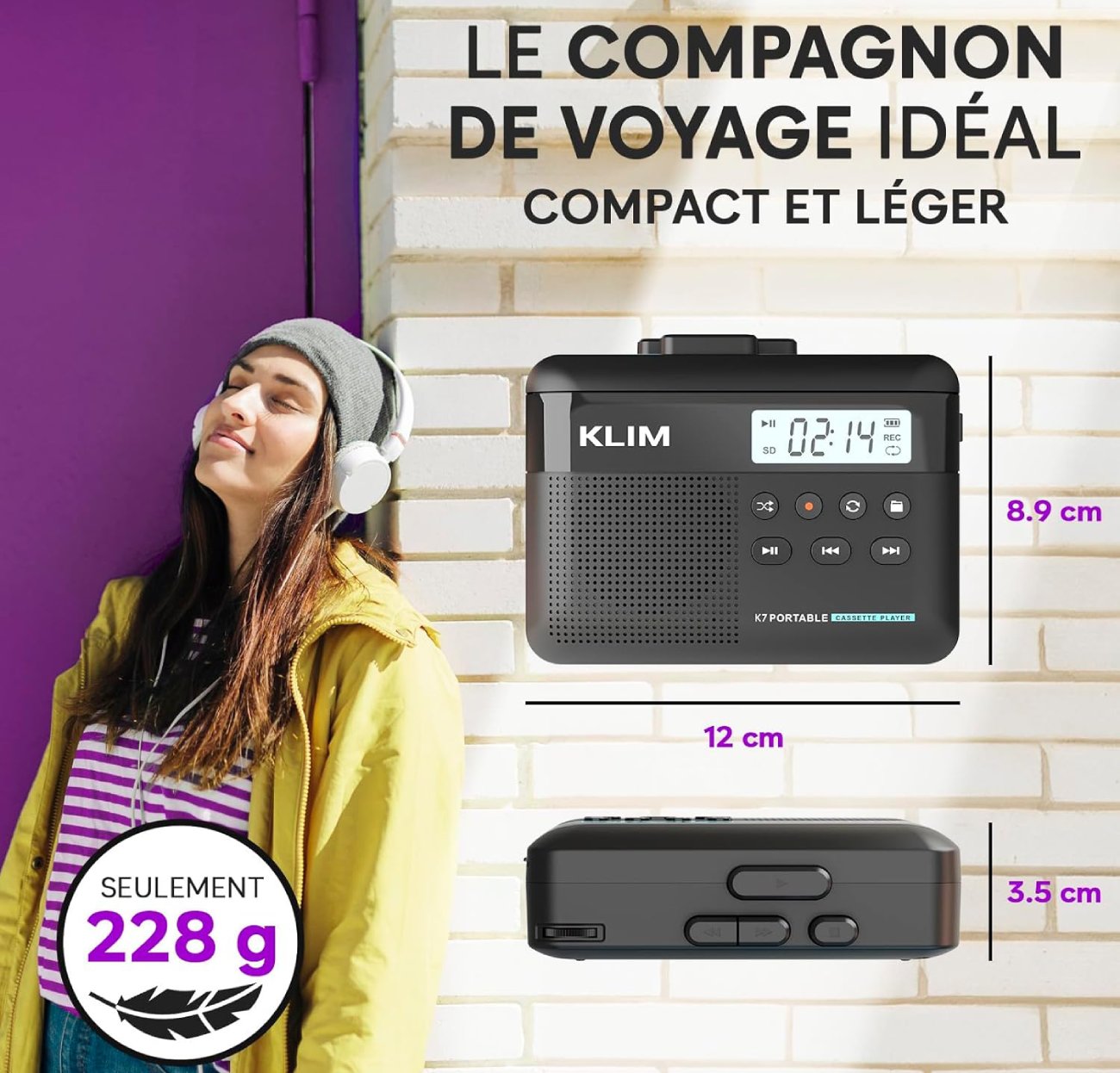 MON Test COMPLET du Baladeur Lecteur Cassette Audio KLIM K7 - Avantages et Inconvénients Objectifs