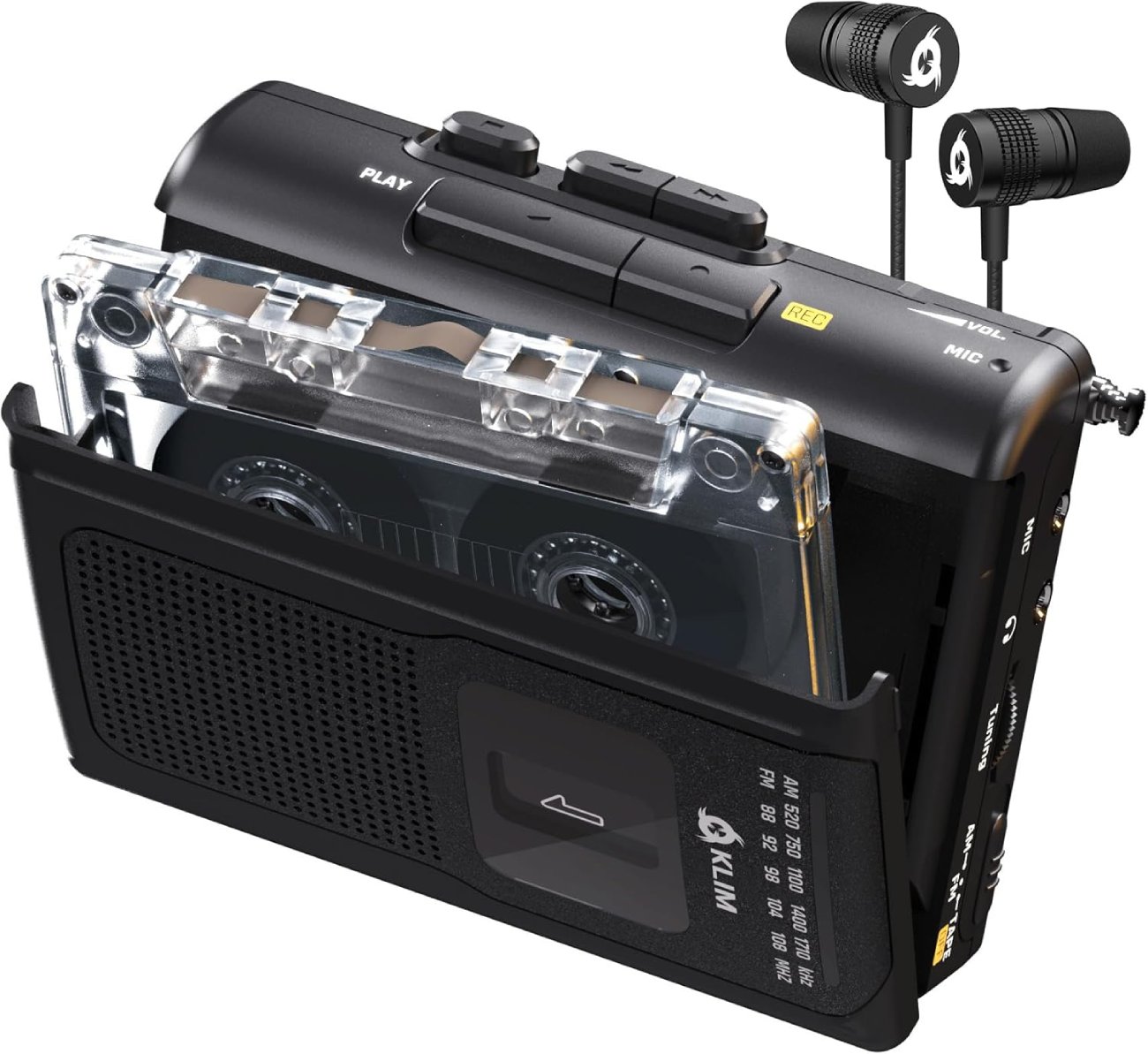 Lecteur de cassettes Lecteur de Cassette Bluetooth avec Casque