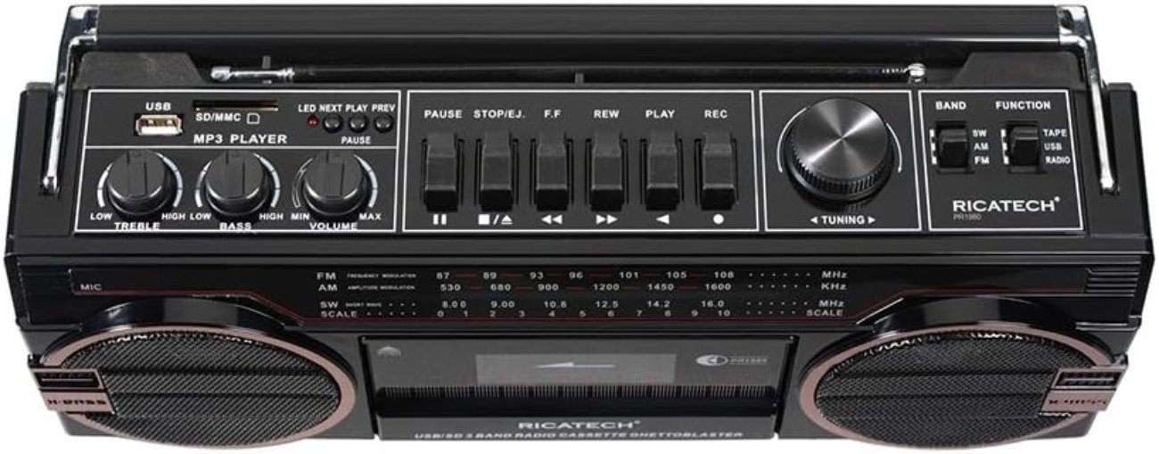 Test COMPLET de la Radio Cassettes Ricatech PR 1980 Ghetto Blaster Boombox - Avantages et Inconvénients Détaillés
