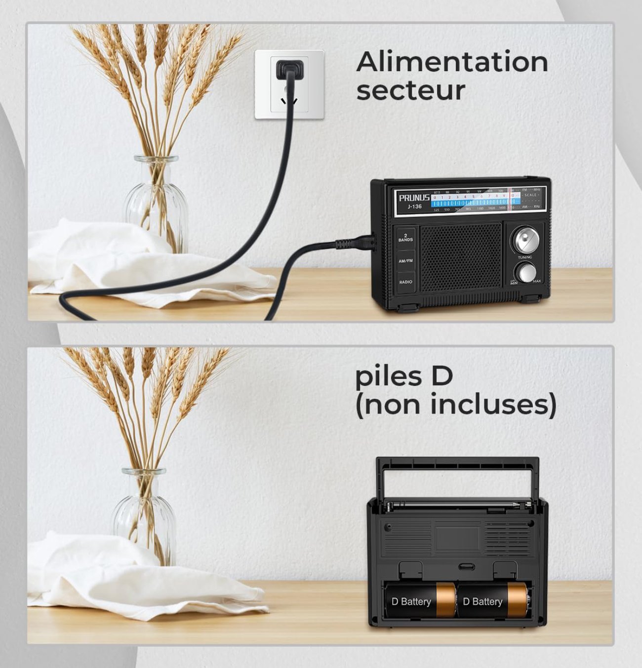 Test COMPLET de la Radio FM Portable Rétro PRUNUS J-136