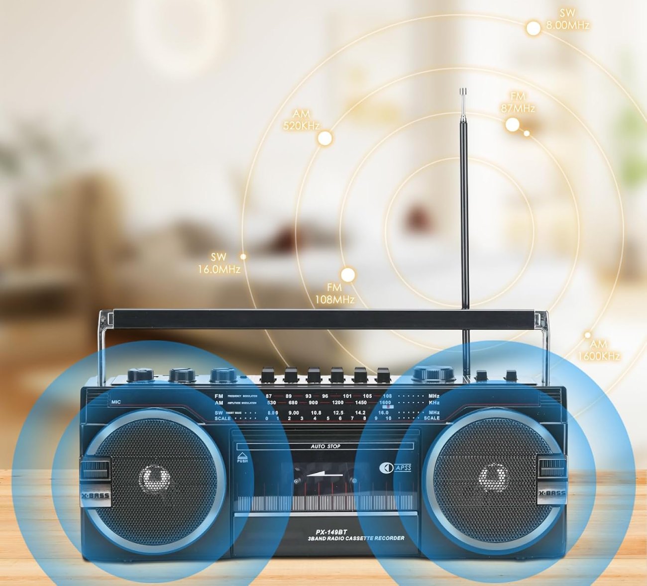 Test Radio Portable Rétro Lychee avec Lecteur et Enregistreur de Cassettes - Performance et Qualité Sonore