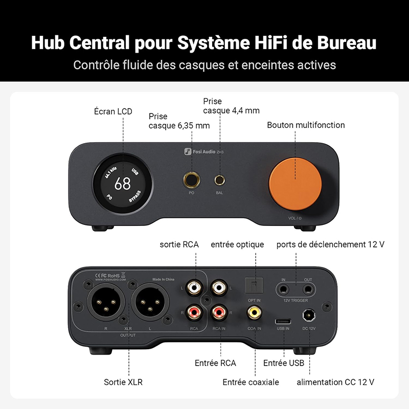 Test du DAC Fosi Audio ZH3 Le Convertisseur Tout-en-Un qui Révolutionne l'Audio de - Bureau