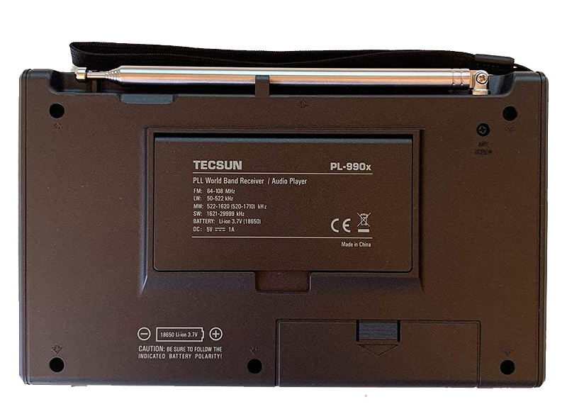 Vue Arrière Radio Portable Bluetooth Tecsun PL-990X