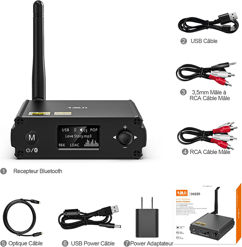 Details - 1Mii DS220 Recepteur Bluetooth Hi-Res avec LDAC