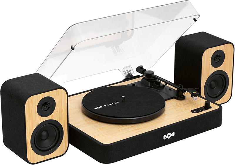 Test Complet Platine Vinyle Bluetooth House of Marley Revolution avec Enceintes - Bibliothèque 8W