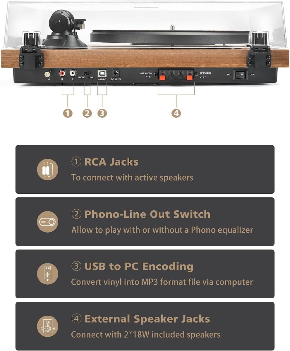 Avis sur la Platine Vinyle SeeYing - Connectivité Moderne  Polyvalence et Simplicité