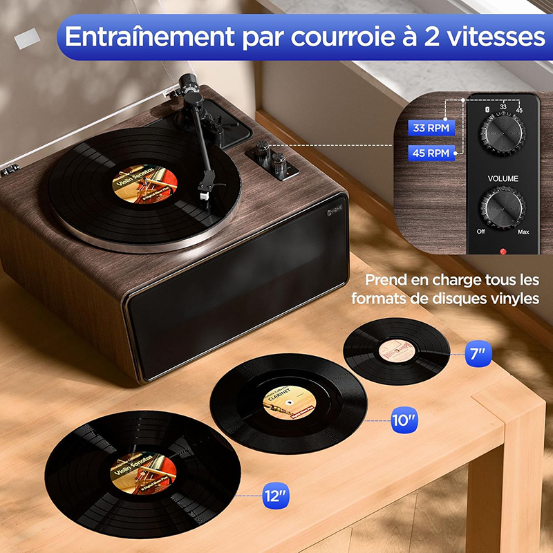 Details Platine Vinyle XJ-HOME Premium Notre Avis Complet