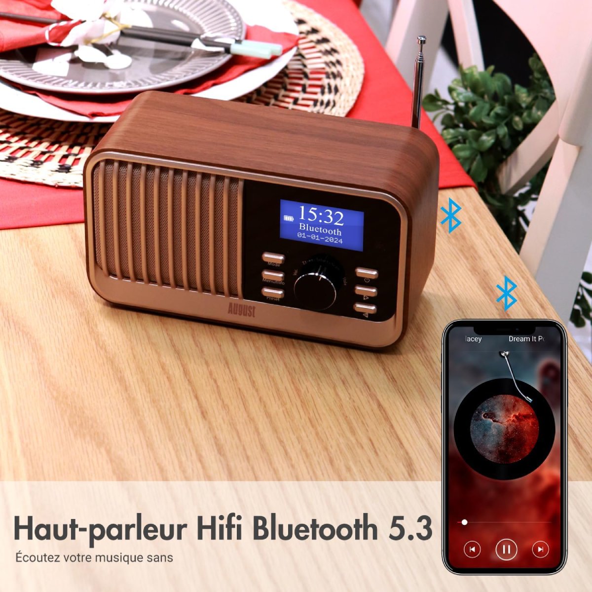 Avis sur la Radio DAB+ Portable August MB450K