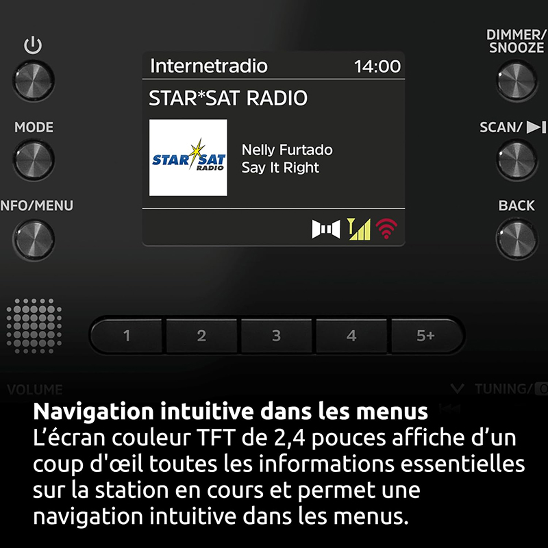 Details Test TechniSat DIGITRADIO 550 IR radio internet stéréo DAB+ complète