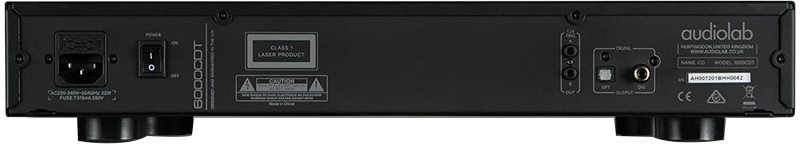 Vue Arrière Connectique Audiolab 6000CDT