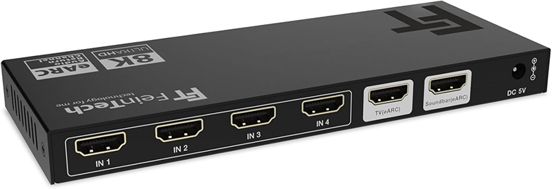 Vue de Cote Test du FeinTech AX310 HDMI 2.1 eARC Audio Extractor Analyse technique complète