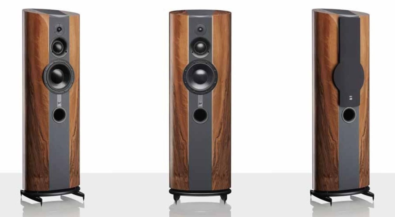 Détail des haut-parleurs des ATC EL50 Anniversary avec woofer 75 mm Super Linear et medium Superdome