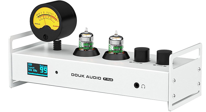 Douk Audio P1PLUS face avant avec indicateurs lumineux allumés