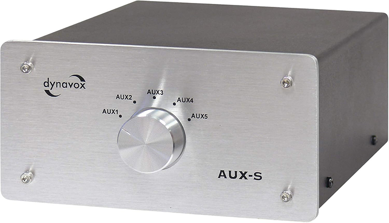 Vue latérale du Dynavox AUX-S montrant les détails de performance.