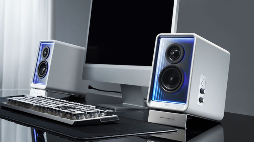 Enceintes Edifier QR65 pour bureau avec ports de recharge intégrés et rétroéclairage RGB