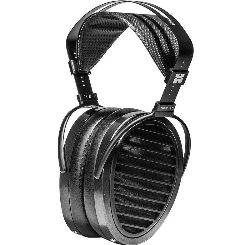 Vue frontale du casque HIFIMAN Arya Stealth Magnet montrant les coussinets et l’arceau.