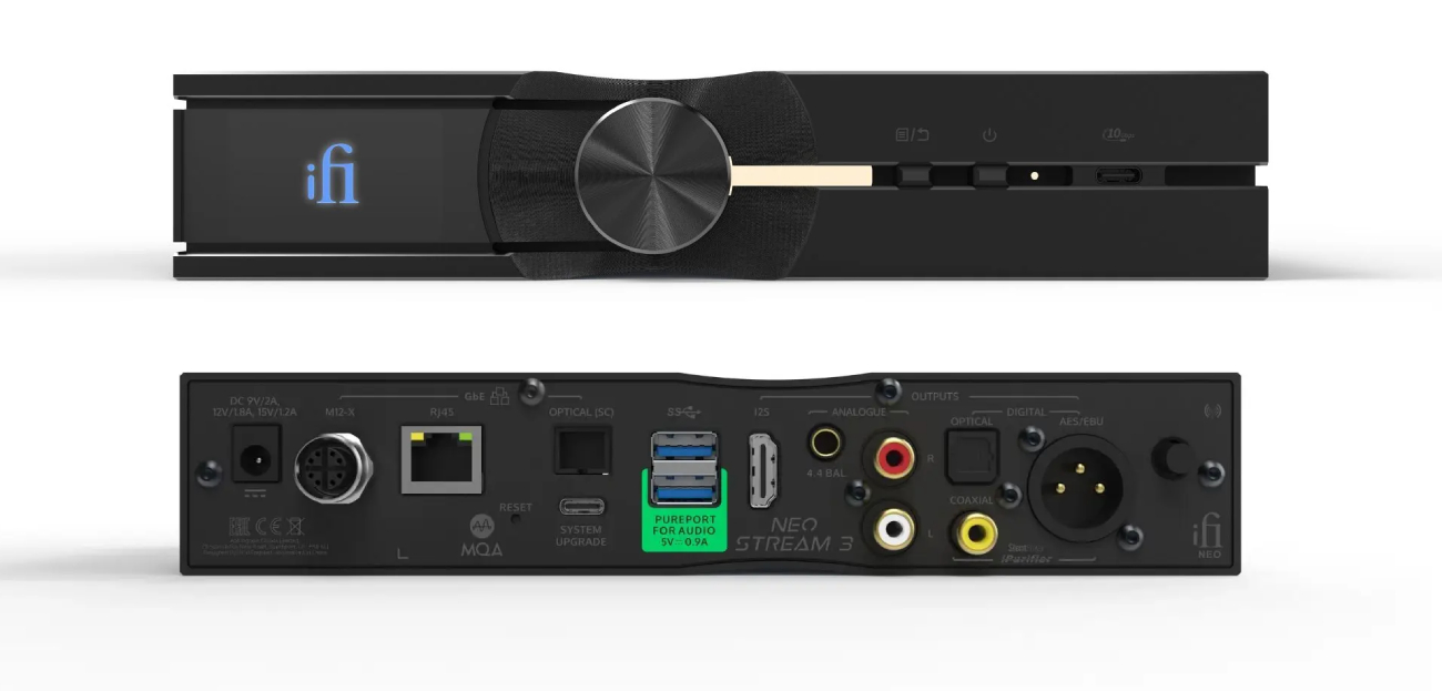 iFi NEO Stream 3 lecteur réseau avec DAC Burr-Brown et connectique complète