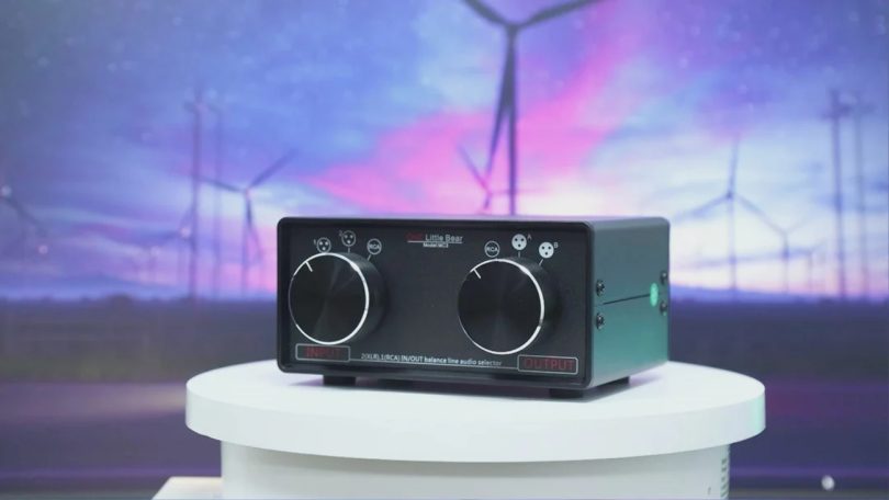 Nobsound Little Bear MC3 sélecteur audio passif XLR RCA avec double sélecteur rotatif entrée sortie