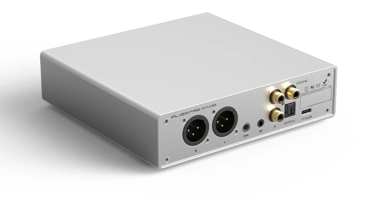 SMSL PL100 PRO panneau arrière avec sorties XLR, RCA, optique et coaxiale