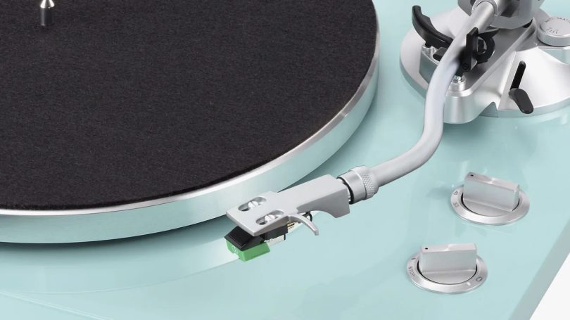 Platine vinyle Teac TN-400BTX édition limitée Turquoise Blue avec bras de lecture et cellule montée