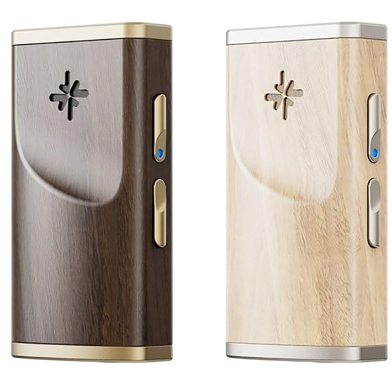 Le FiiO Snowsky Melody vu de profil révèle ses ports latéraux et sa conception compacte en bois.