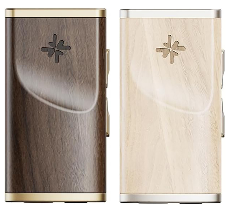 Le dongle DAC FiiO Snowsky Melody présente sa face avant avec son port USB et sa structure compacte en bois.