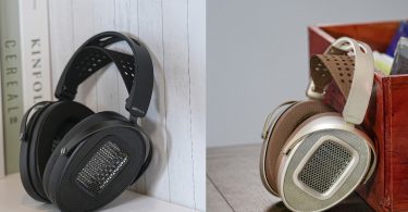 HIFIMAN HE1000 WiFi (noir) et Arya WiFi (champagne) — casques planaires magnétiques ouverts avec DAC R2R Hymalaya intégré