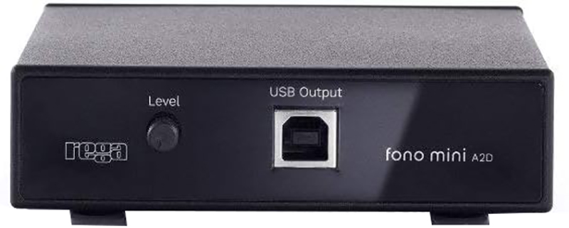 Vue avant du Rega Fono Mini A2D MK2 avec boutons et indicateurs
