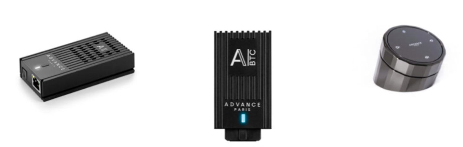 Advance Paris NOVA accessoires A-NTC streamer A-BTC Bluetooth A-RTR télécommande rotative