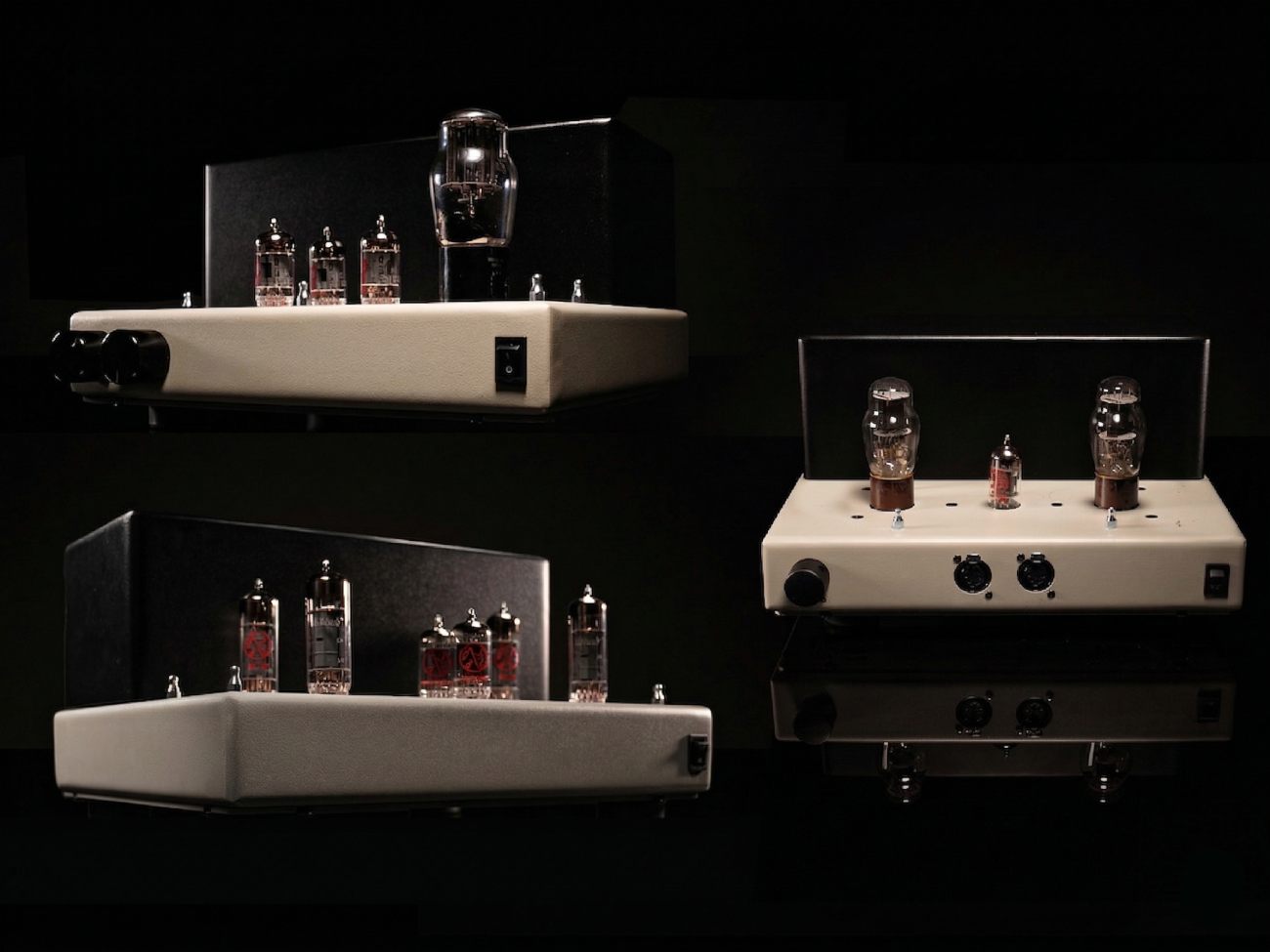 Trio ampandsound Axpona 2026 : préampli Badlands, ampli Stereo 17 et ampli casque Kenzie Reimagined, châssis ivoire et noir