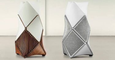 Bang & Olufsen Beolab 90 éditions Monarch et Zenith, finitions exclusives du centenaire avec lattes de palissandre et sphères d'aluminium anodisé