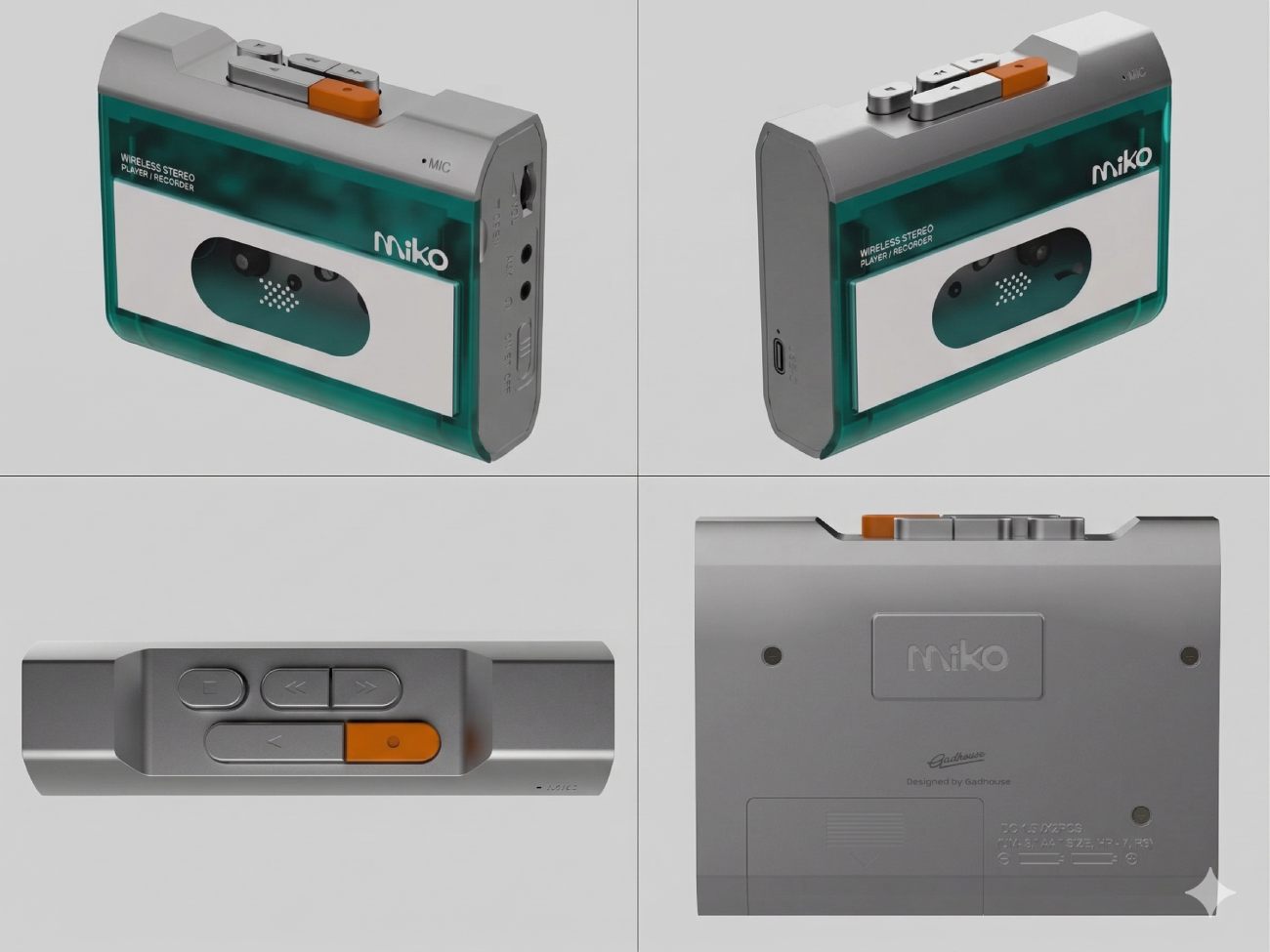 Gadhouse Miko vues détaillées commandes mécaniques port USB-C et connectique