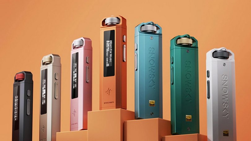 Baladeur audio Hi-Res FiiO Snowsky Echo Nano en aluminium usiné CNC avec molette de contrôle métallique, écran OLED 0,91 pouce et sortie casque 3,5 mm, design rétro années 2000